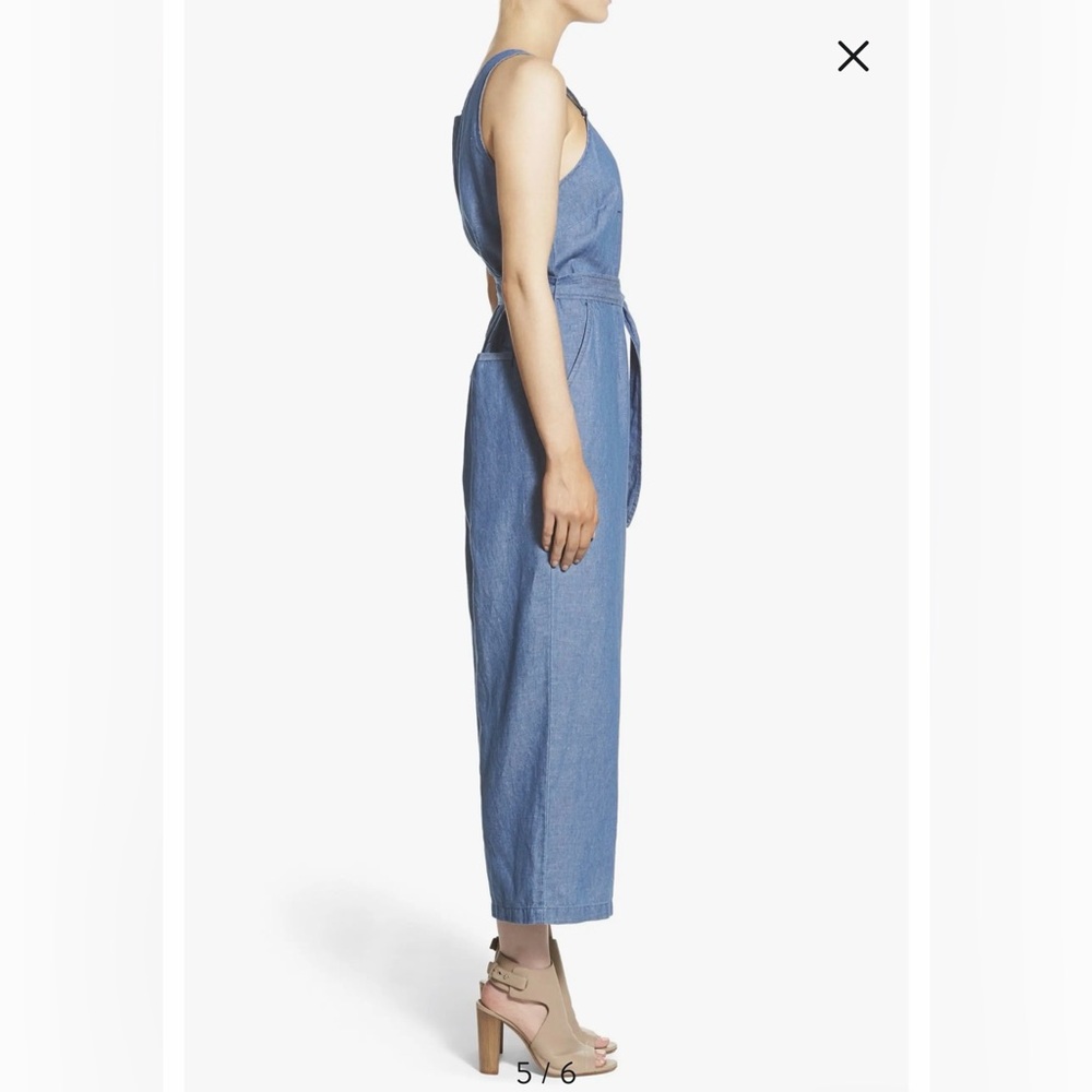 Madewell 'Muralist' Crop Chambray Jumpsuit - size 2 - Picture 10 of 10